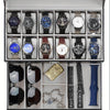 Organize Watches elegant style with this 12-Slot PU Leather Lockable Watch Storage Box - SunglassesMart