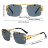 Rimless Cheetah Sunglasses - SunglassesMart