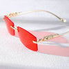 Rimless Rectangle Sunglasses - SunglassesMart