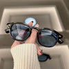 Oval Frame Fashion Glasses For Party Holiday Travel - SunglassesMart