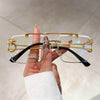New Double Bridge Rimless UV400 Sunglasses - SunglassesMart