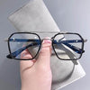 New Double Bridge Square Blue Light Blocking Glasses Women Men - SunglassesMart