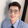 New Double Bridge Square Blue Light Blocking Glasses Women Men - SunglassesMart