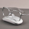 New Double Bridge Square Blue Light Blocking Glasses Women Men - SunglassesMart
