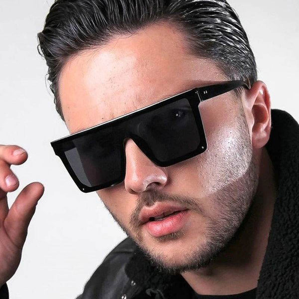 New Rivet Flat Top Oversized Sunglasses - SunglassesMart