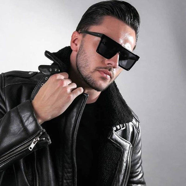 New Rivet Flat Top Oversized Sunglasses - SunglassesMart