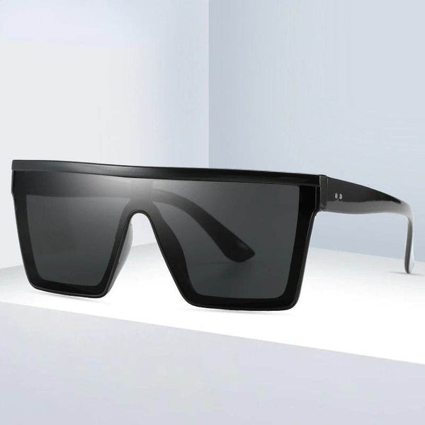 New Rivet Flat Top Oversized Sunglasses - SunglassesMart