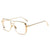 Optical Alloy Glasses Frame Women Men Oversized Transparent Eyeglasses Frames - Sunglass Lover - SunglassesMart