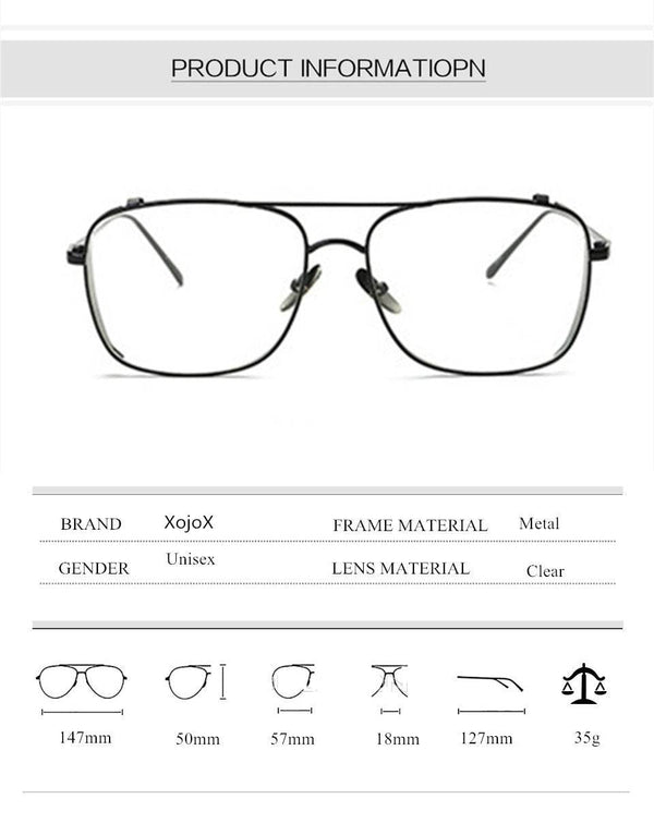 Optical Alloy Glasses Frame Women Men Oversized Transparent Eyeglasses Frames - Sunglass Lover - SunglassesMart