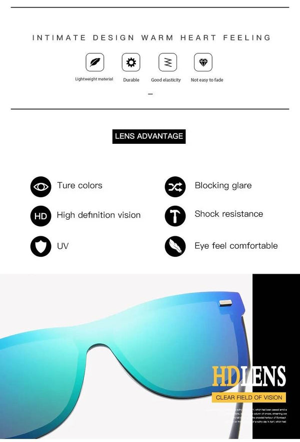 Oversized Square Sunglasses - Trendy Unisex Eyewear for Men and Women - SunglassesMart