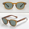 Punk Tea Green Retro Round Men Sunglasses - SunglassesMart