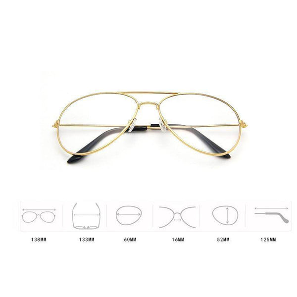 Reading Optical Pilot Aviation Metal Frame Eyeglasses - SunglassesMart