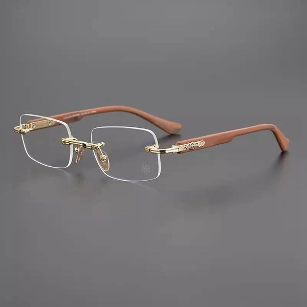 Rectangular Rimless Frames Men Anti Blue Light eyeglasses - SunglassesMart