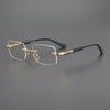 Rectangular Rimless Frames Men Anti Blue Light eyeglasses - SunglassesMart