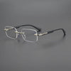 Rectangular Rimless Frames Men Anti Blue Light eyeglasses - SunglassesMart
