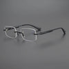 Rectangular Rimless Frames Men Anti Blue Light eyeglasses - SunglassesMart