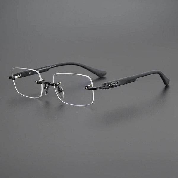 Rectangular Rimless Frames Men Anti Blue Light eyeglasses - SunglassesMart