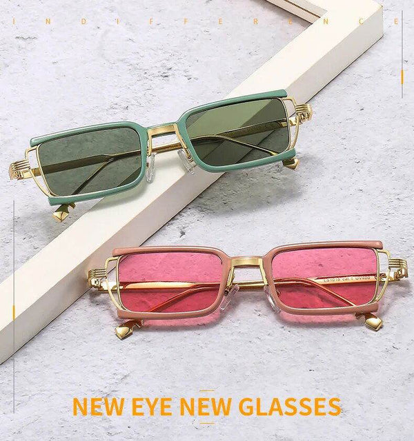 Retro Fashion Small Rectangle Sunglasses for Men and Women - SunglassesMart