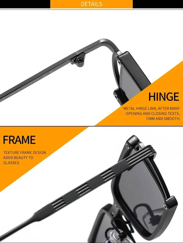 Retro Fashion Small Rectangle Sunglasses for Men and Women - SunglassesMart