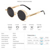 Retro Round Steampunk Sunglasses - SunglassesMart