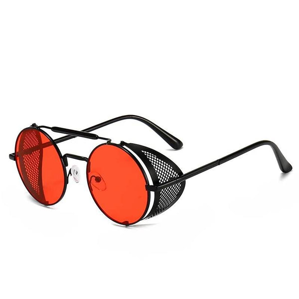 Retro Vintage Metal Round Punk Sunglasses - SunglassesMart