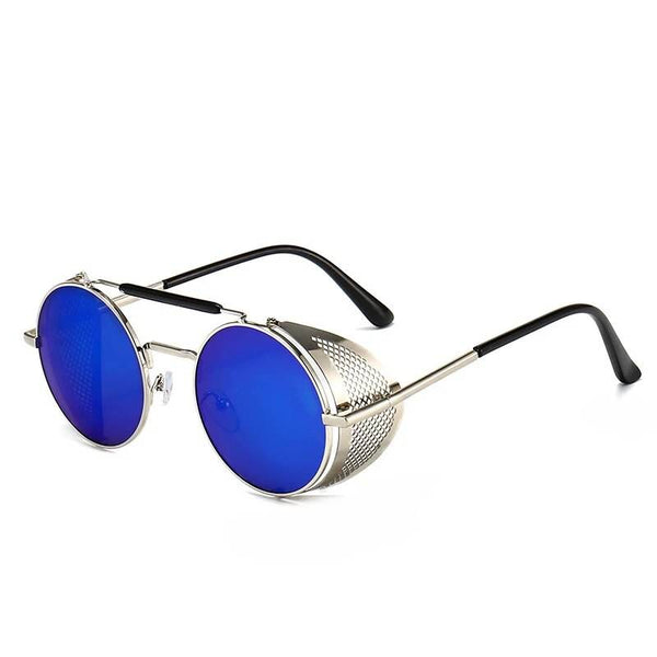 Retro Vintage Metal Round Punk Sunglasses - SunglassesMart