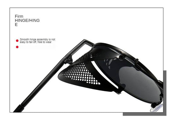 Retro Vintage Metal Round Punk Sunglasses - SunglassesMart