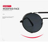 Retro Vintage Metal Round Punk Sunglasses - SunglassesMart