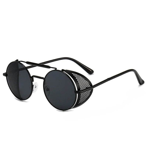 Retro Vintage Metal Round Punk Sunglasses - SunglassesMart