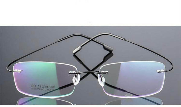 Rimless Titanium Glasses Frames Men Flexible Optical Frame - SunglassesMart