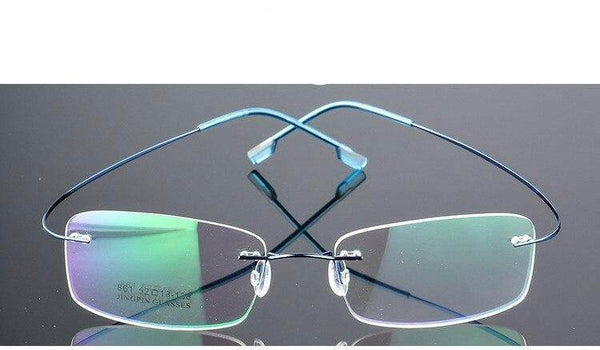 Rimless Titanium Glasses Frames Men Flexible Optical Frame - SunglassesMart