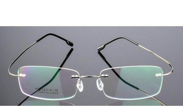 Rimless Titanium Glasses Frames Men Flexible Optical Frame - SunglassesMart