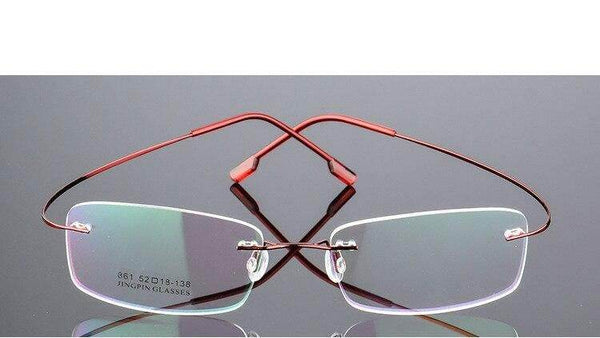 Rimless Titanium Glasses Frames Men Flexible Optical Frame - SunglassesMart