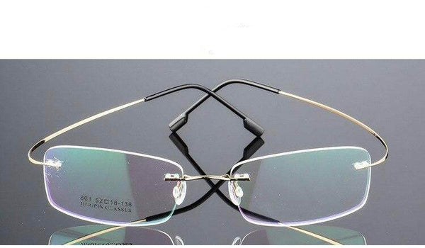 Rimless Titanium Glasses Frames Men Flexible Optical Frame - SunglassesMart