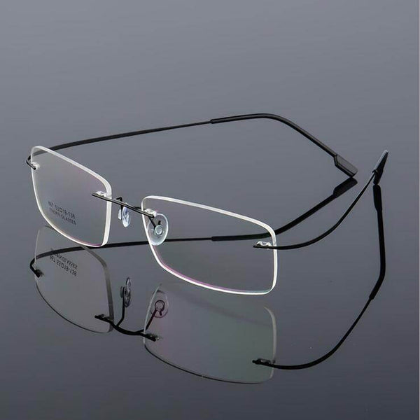 Rimless Titanium Glasses Frames Men Flexible Optical Frame - SunglassesMart