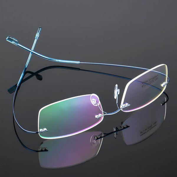 Rimless Titanium Glasses Frames Men Flexible Optical Frame - SunglassesMart