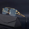 Steampunk Retro Rimless Sunglasses - SunglassesMart