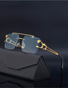 Steampunk Retro Rimless Sunglasses - SunglassesMart