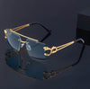 Steampunk Retro Rimless Sunglasses - SunglassesMart