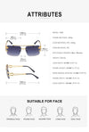 Steampunk Retro Rimless Sunglasses - SunglassesMart