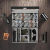 Organize Watches elegant style with this 12-Slot PU Leather Lockable Watch Storage Box - SunglassesMart