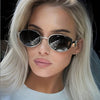Retro Metal Finish Fashion Glasses – Stylish Oval Frame - SunglassesMart