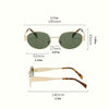 Retro Metal Finish Fashion Glasses – Stylish Oval Frame - SunglassesMart