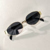 Retro Metal Finish Fashion Glasses – Stylish Oval Frame - SunglassesMart