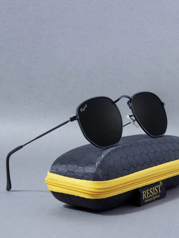 Francis Black Hexagonal Sunglasses - SunglassesMart
