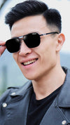 Noah Retro Square Sunglasses – Metal Frame - SunglassesMart
