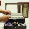 PU Leather Jewelry Storage Box Multifunctional Watch Glasses Collection Box