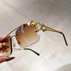 Rimless Cheetah Sunglasses - SunglassesMart