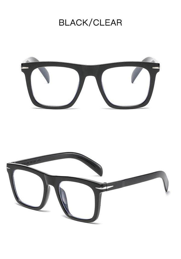 Anti Blue Rays Black Square Eyeglasses - SunglassesMart