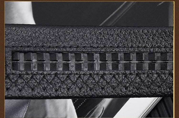 Alloy Buckle Leather Belt For Men - SunglassesMart